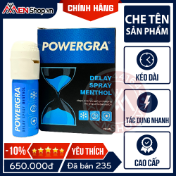 Chai Xịt Kéo Dài Thời Gian Powergra Menthol - 13ml
