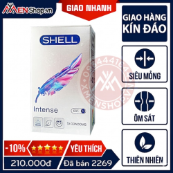 Bao Cao Su Hàn Quốc Shell Intense - Siêu Mỏng, Siêu Mềm Mại - 10 Chiếc