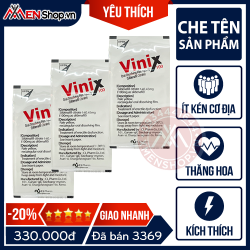 Combo 3 Miếng Tem Ngậm Hàn Quốc VINIX - 100mg - Hỗ Trợ Chuyện Phòng The Nam Giới