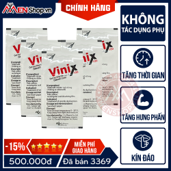 Combo 5 Miếng Tem Ngậm Hàn Quốc VINIX - 100mg - Hỗ Trợ Chuyện Phòng The Nam Giới