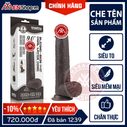 Dương Vật Giả Lovetoy Da Đen Mềm 9 Inch