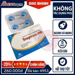 Viên Cương Dương TEMPTCURE 100 - Hỗ Trợ Sinh Lý, Kéo Dài Thời Gian - 4 viên