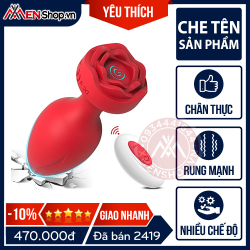 Phích Cắm Hậu Môn Hoa Hồng Có Rung