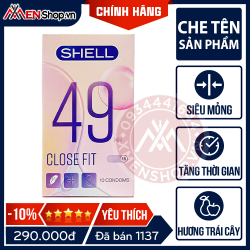 Bao Cao Su Shell Close Fit Siêu Mỏng, Size 49mm, KDTG - 10 cái